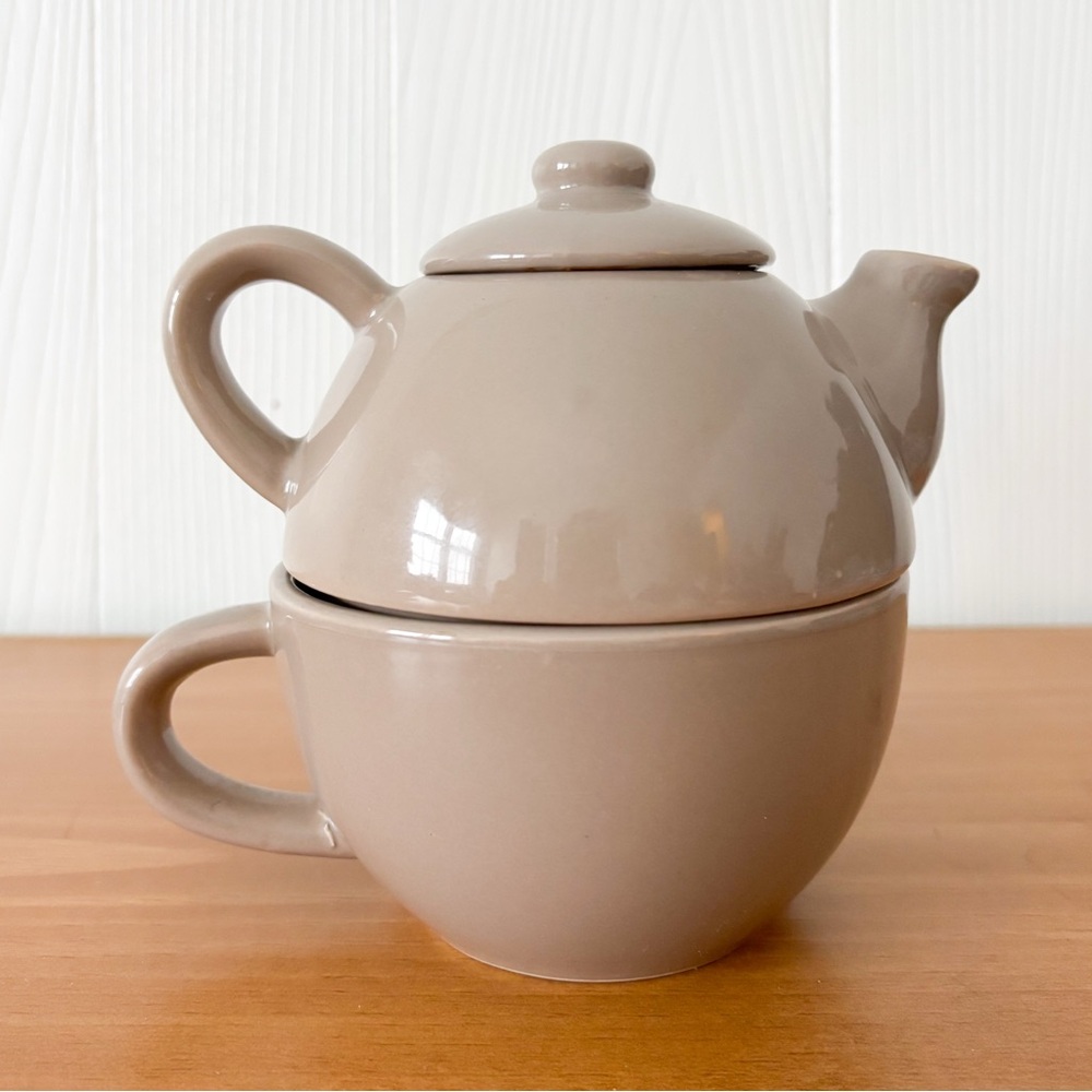 Pier 1 Imports 3 Piece Stackable Teapot & Mug